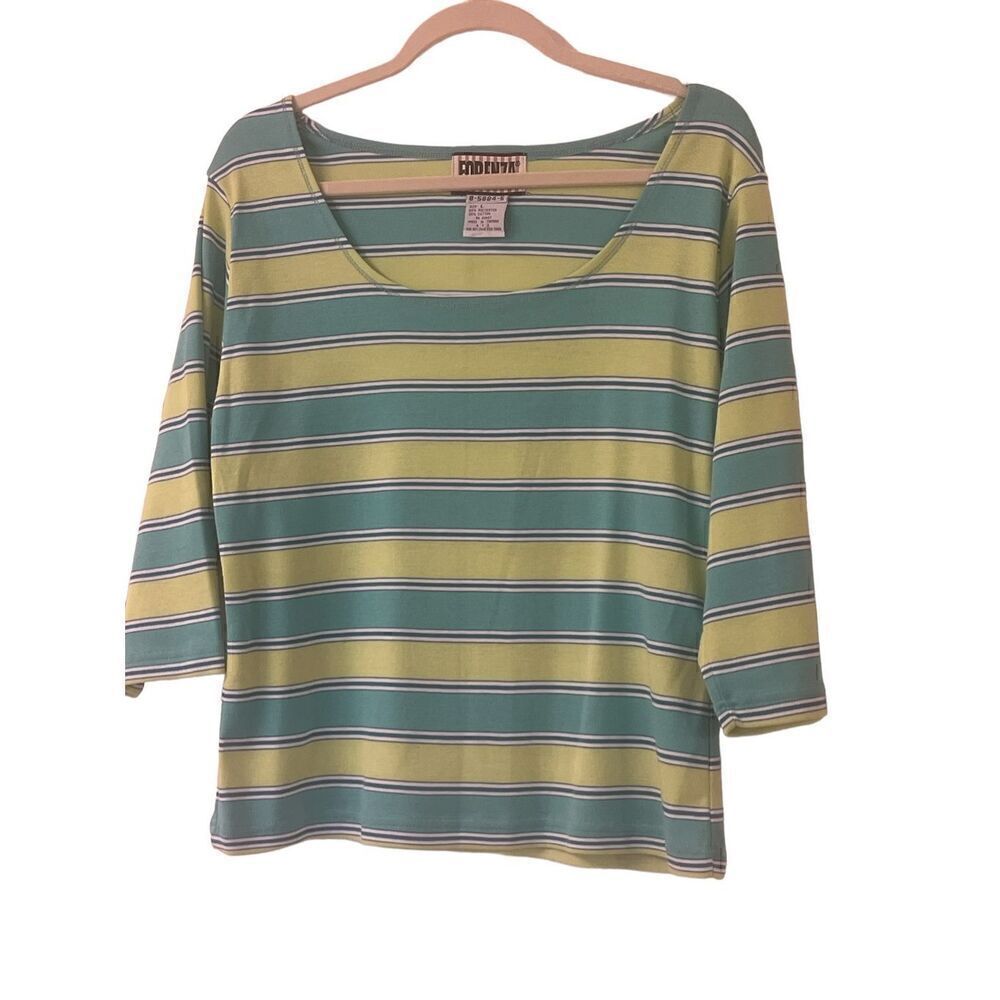 Vintage Forenza Y2K knit striped top sz Large